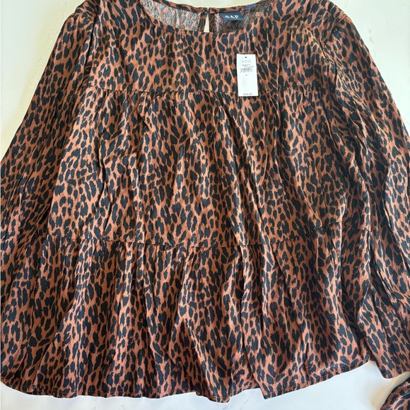 NWT Gap Tiered Top Cheetah print size L - Picture 3 of 5